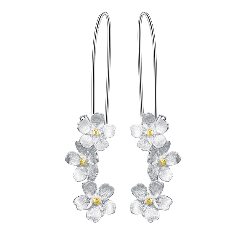 Forget me not earrings sterling silver