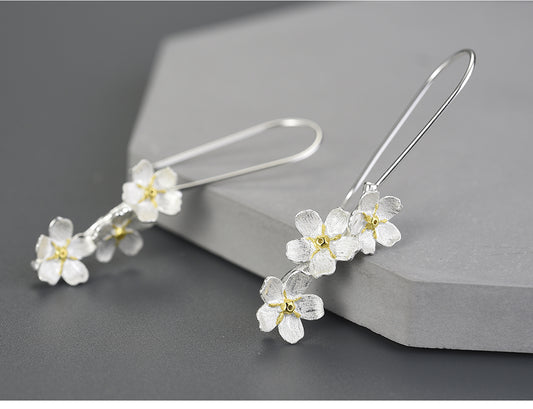 Forget me not earrings sterling silver