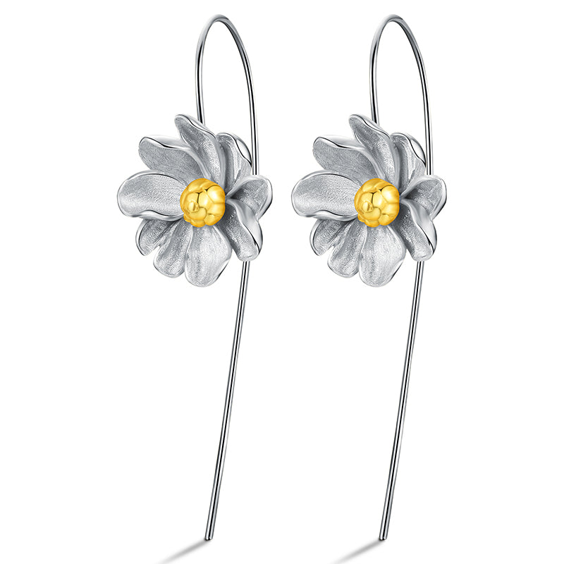 Sterling silver Jasmine flower earrings