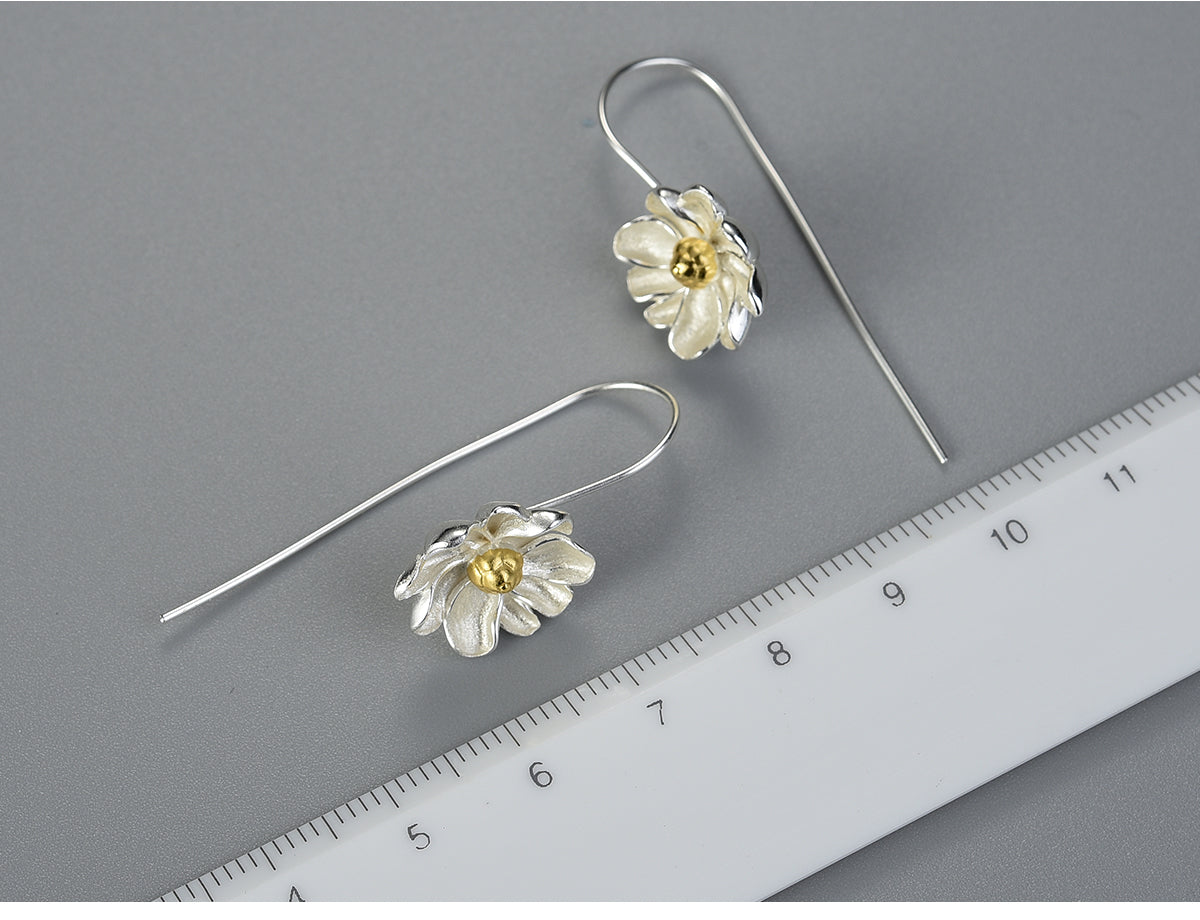 Sterling silver Jasmine flower earrings