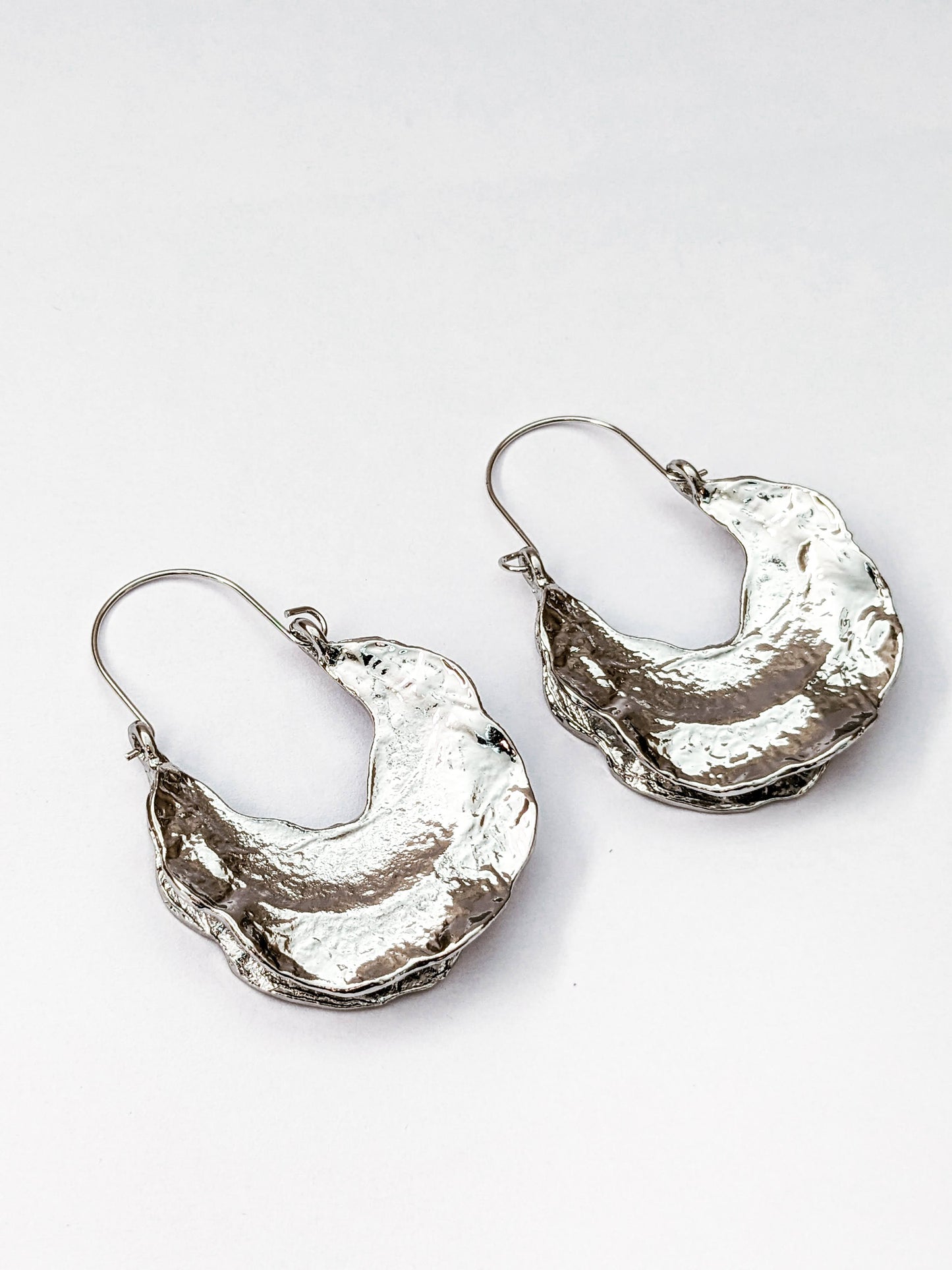 Irregular Fulani Chunky Hoop Earrings Silver/Gold