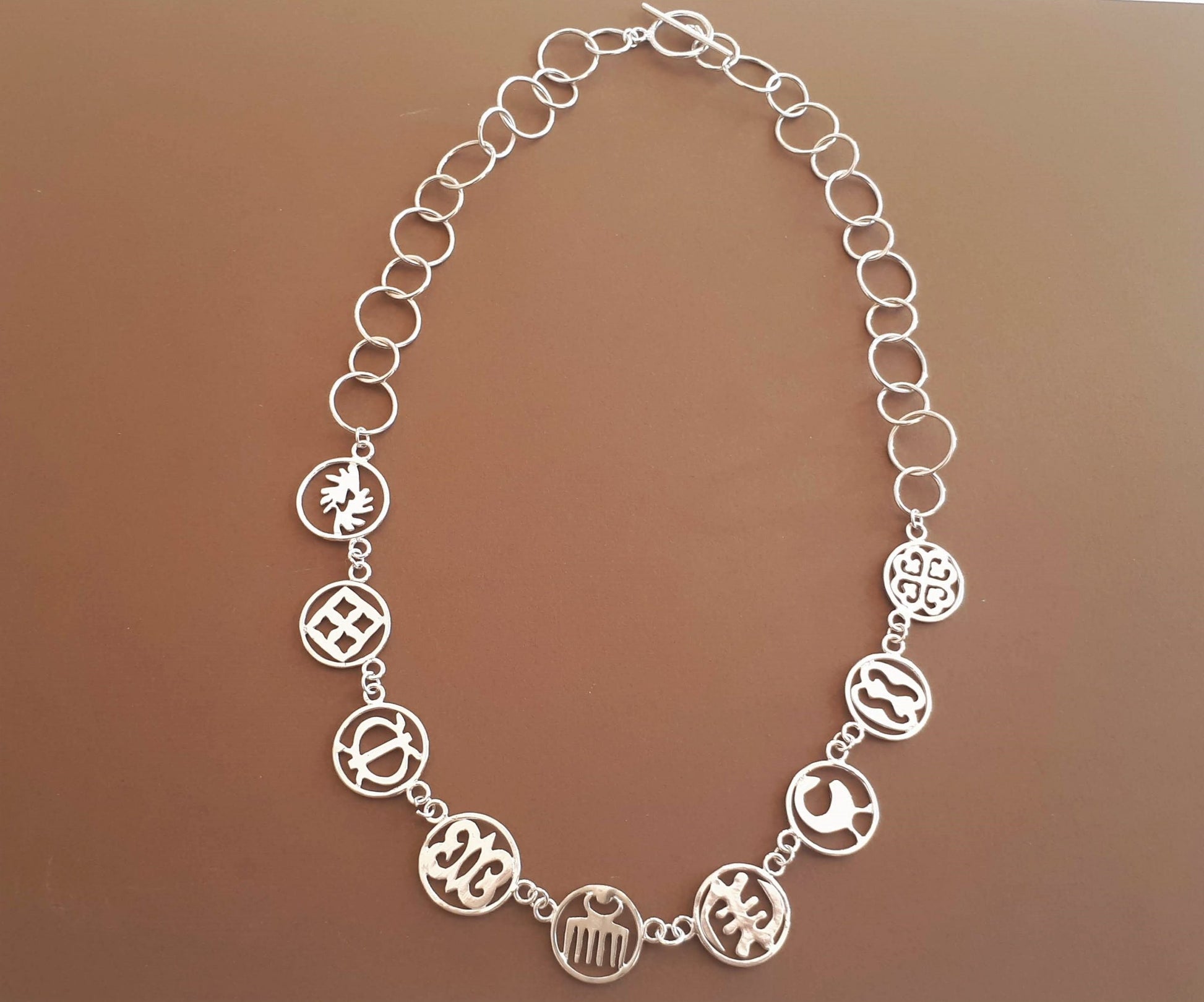 Adinkra charm necklace