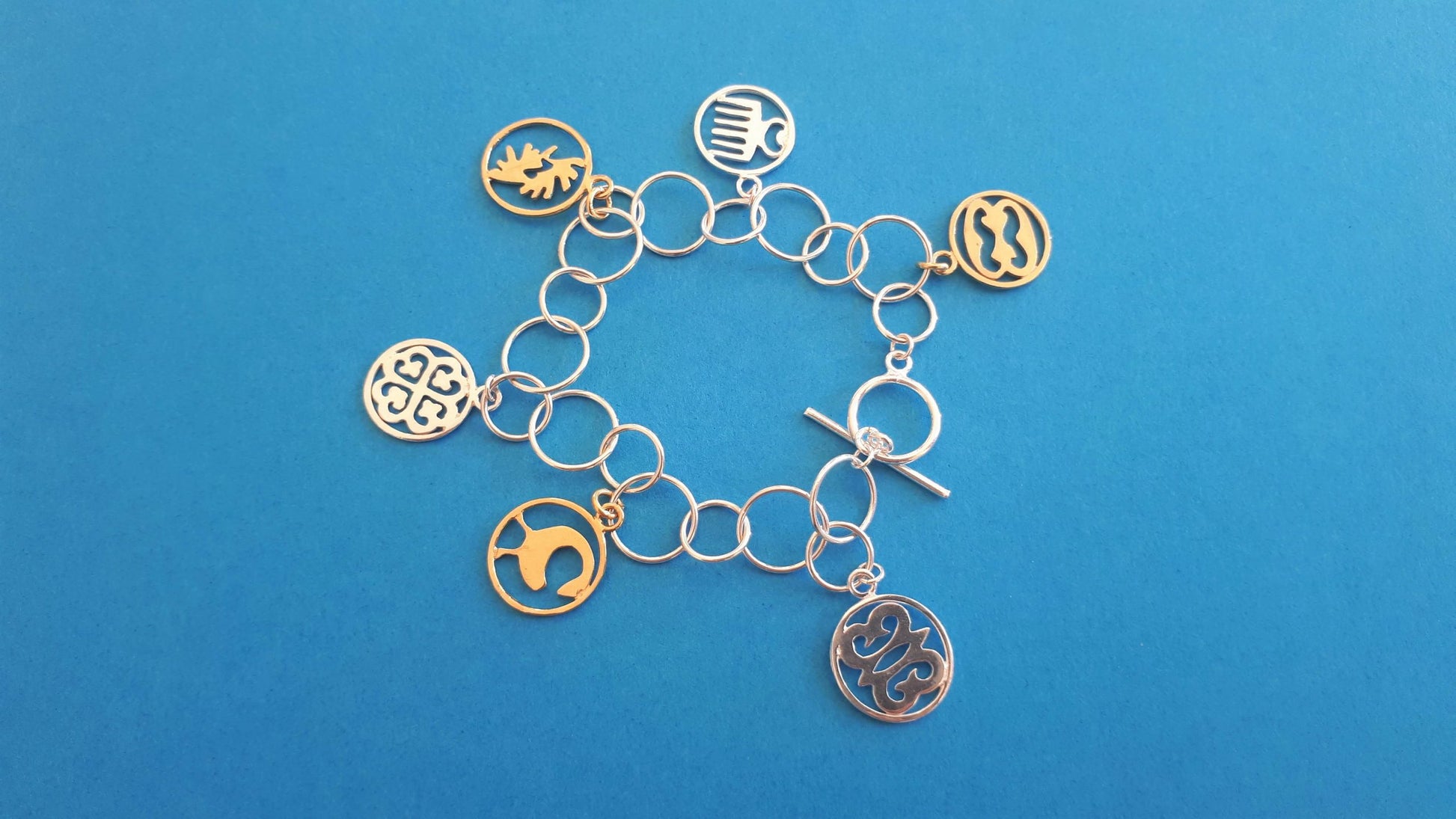 Adinkra charm bracelt - Ahima jewellery