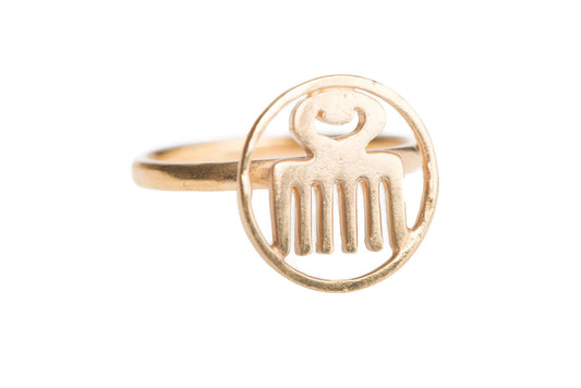 Duafe Adinkra gold ring