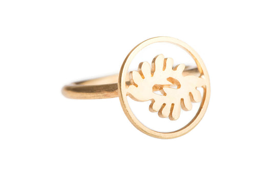 harmony Adinkra ring (Bi Nka Bi) gold