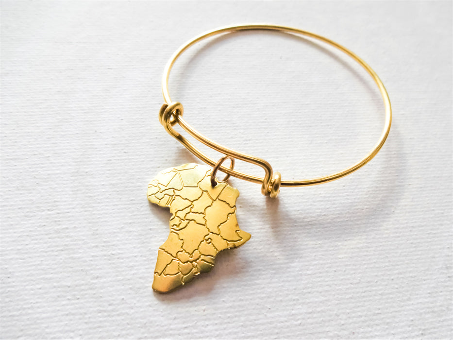 Africa map bangle